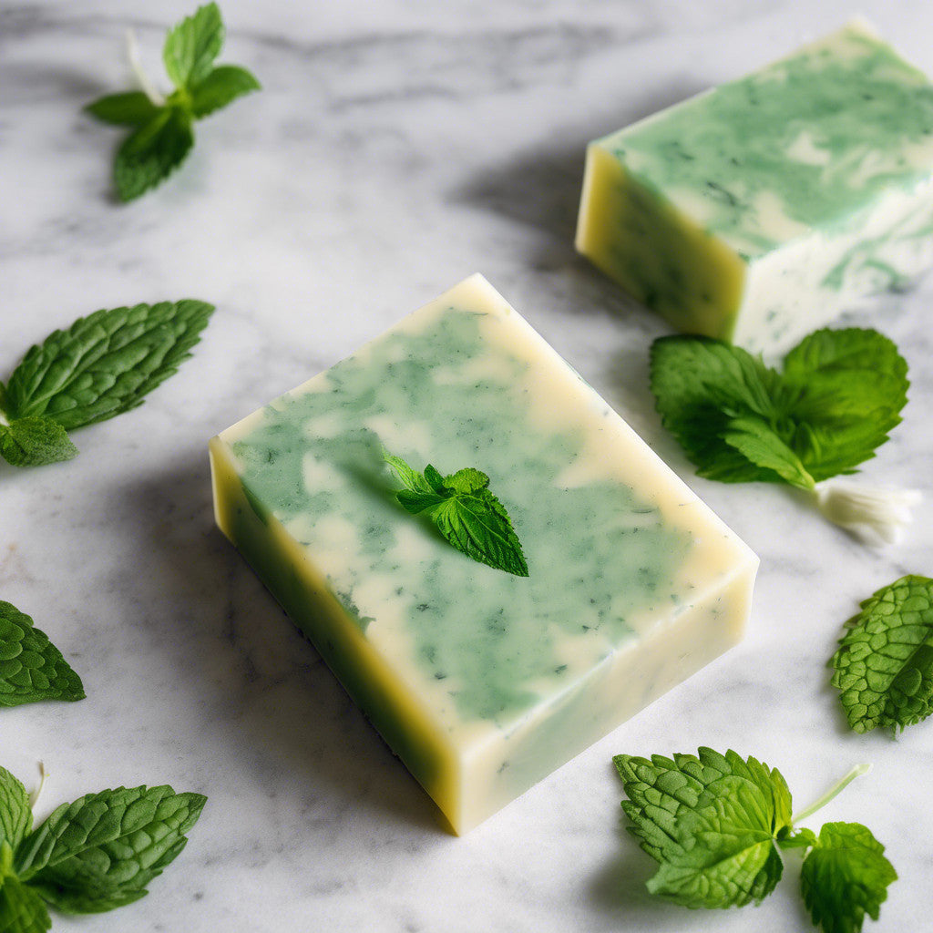 Peppermint Leaf Soap 2 Pack Invigorating Mint Soap Bar - Rosetta Creative Boutique
